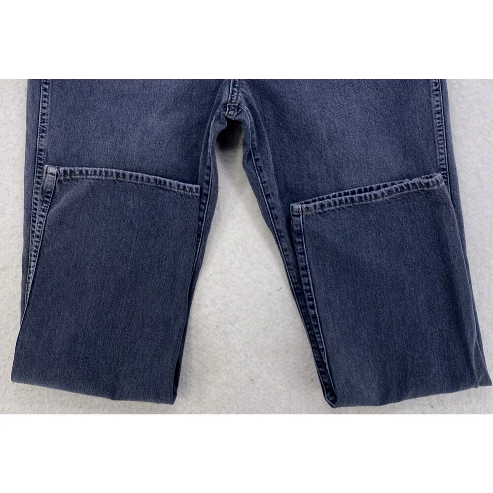 Lucky Brand 363 Straight Jeans Mens 34x32 Grey Black Denim 34 x 32 Measured Fit